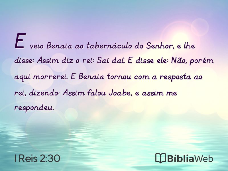 I Reis 2:30 em imagem para compartilhar