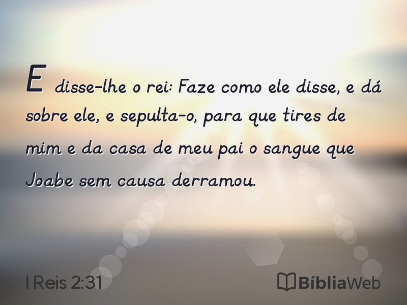 I Reis 2:31 em imagem para compartilhar