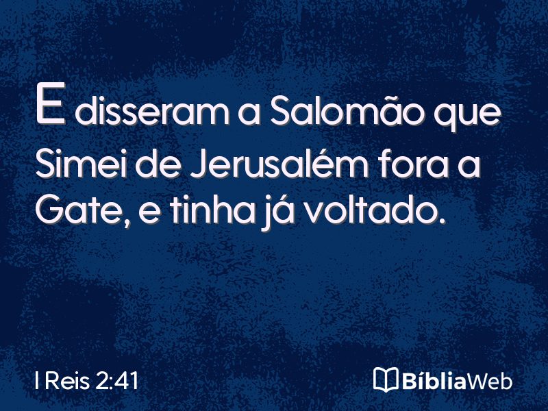 I Reis 2:41 em imagem para compartilhar