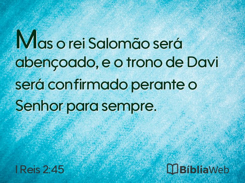 I Reis 2:45 em imagem para compartilhar