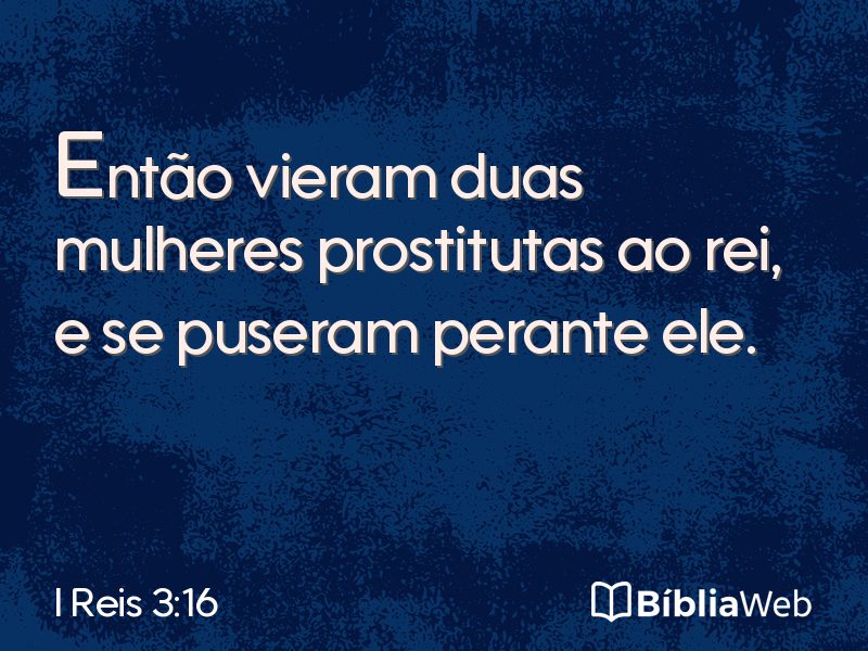 I Reis 3:16 em imagem para compartilhar