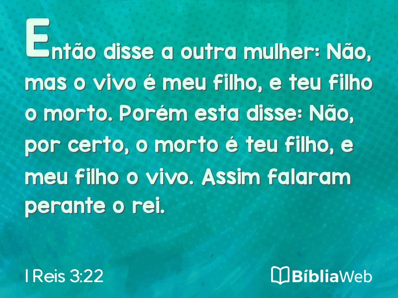 I Reis 3:22 em imagem para compartilhar