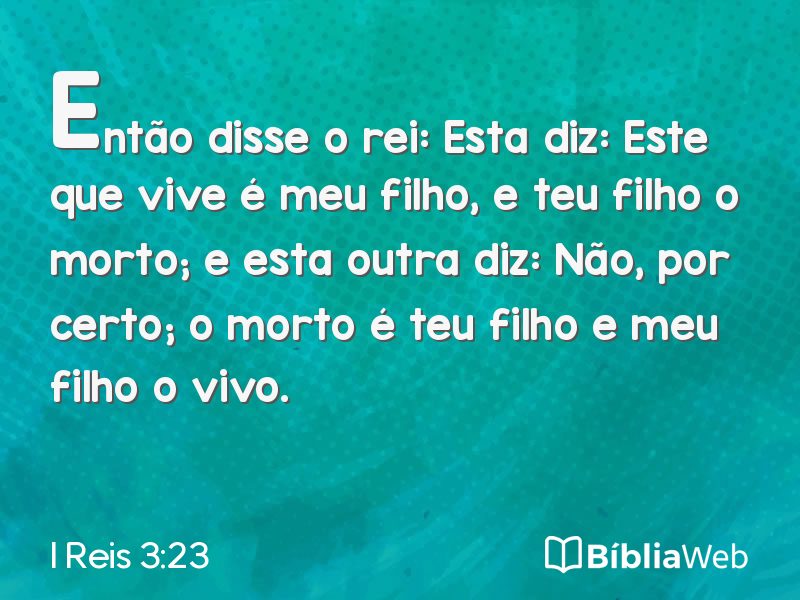 I Reis 3:23 em imagem para compartilhar