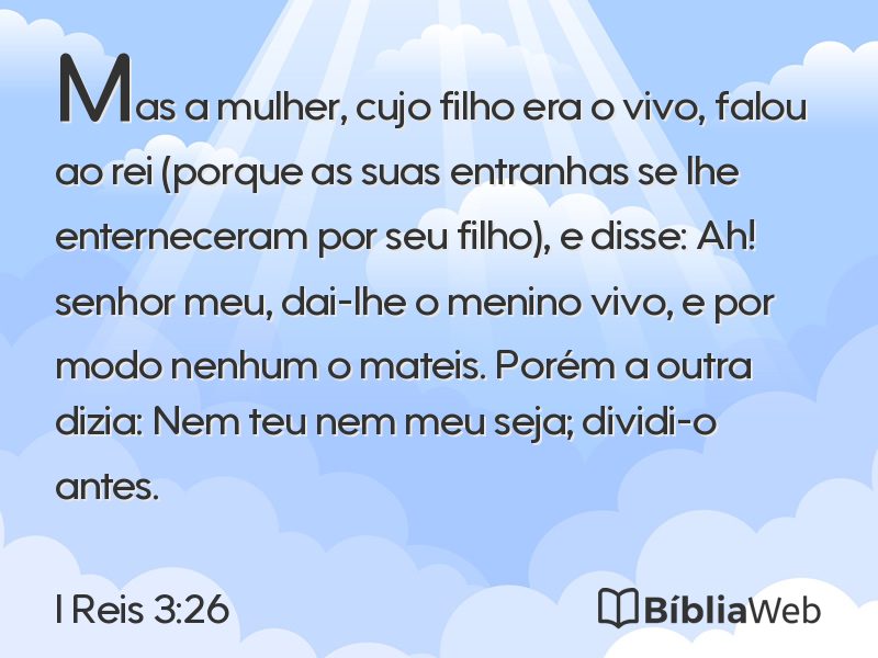 I Reis 3:26 em imagem para compartilhar