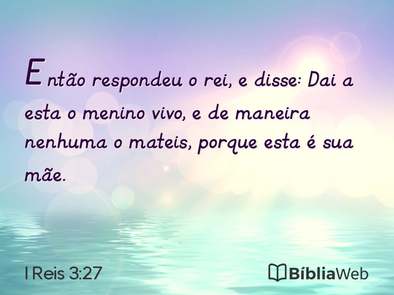 I Reis 3:27 em imagem para compartilhar