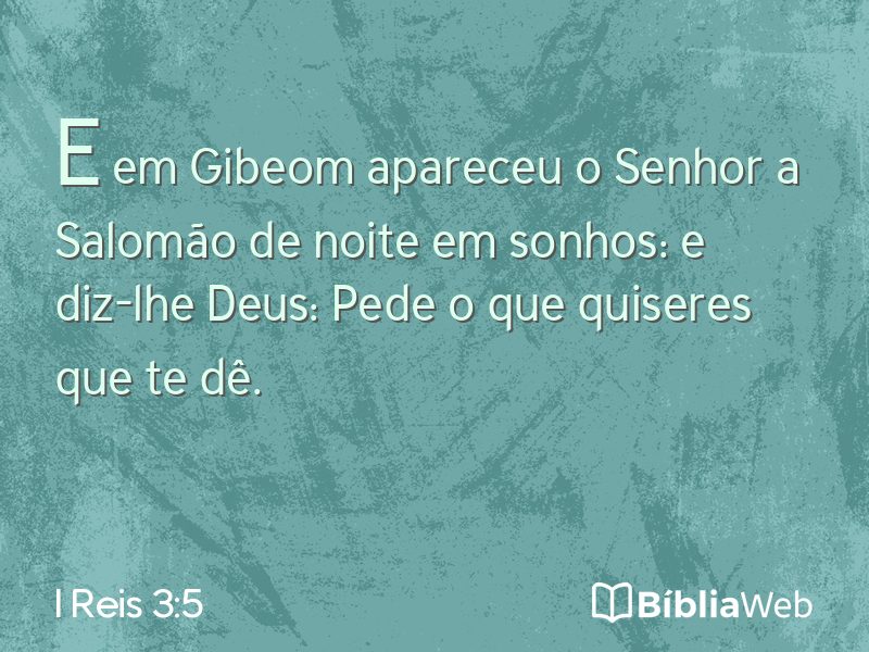I Reis 3:5 em imagem para compartilhar