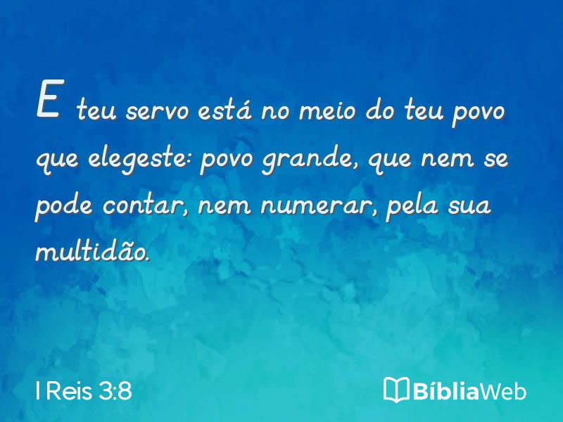 I Reis 3:8 em imagem para compartilhar