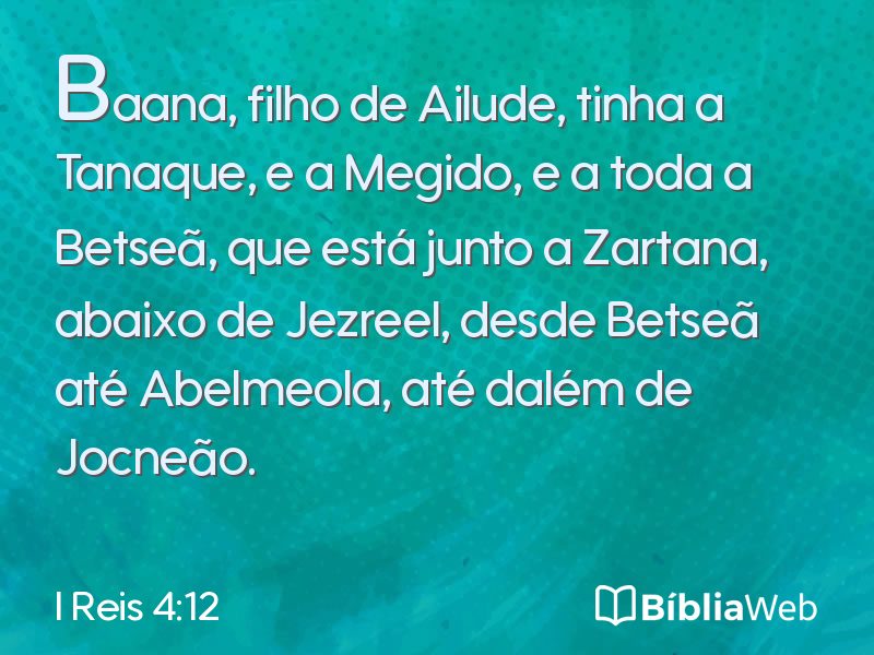 I Reis 4:12 em imagem para compartilhar