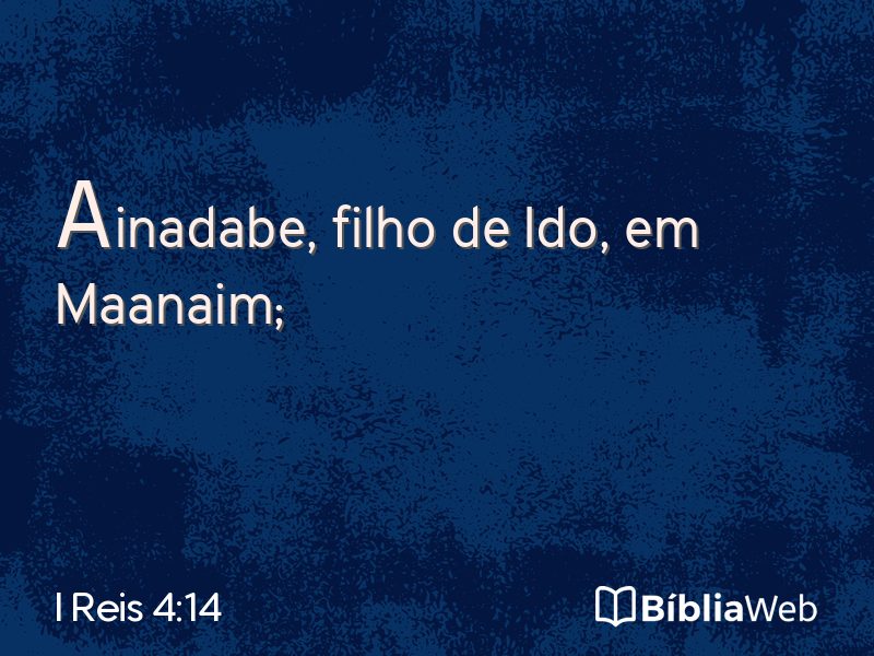 I Reis 4:14 em imagem para compartilhar