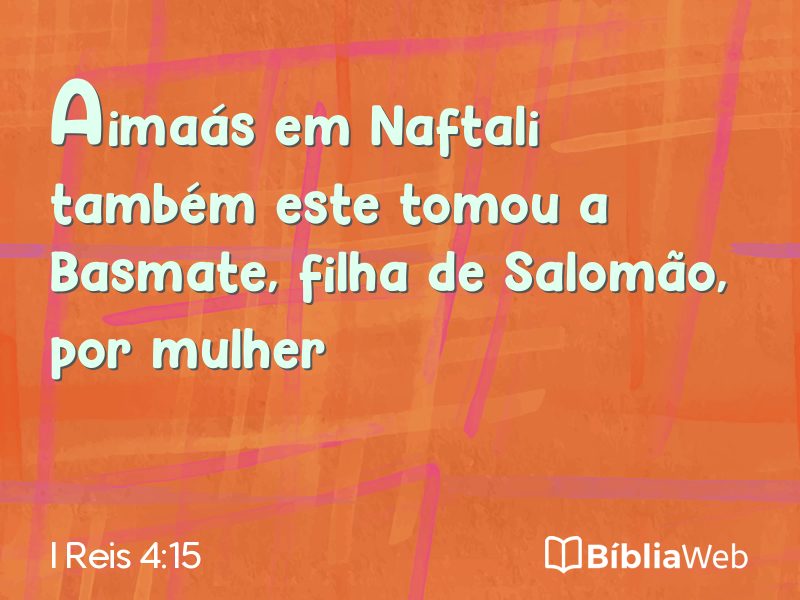 I Reis 4:15 em imagem para compartilhar