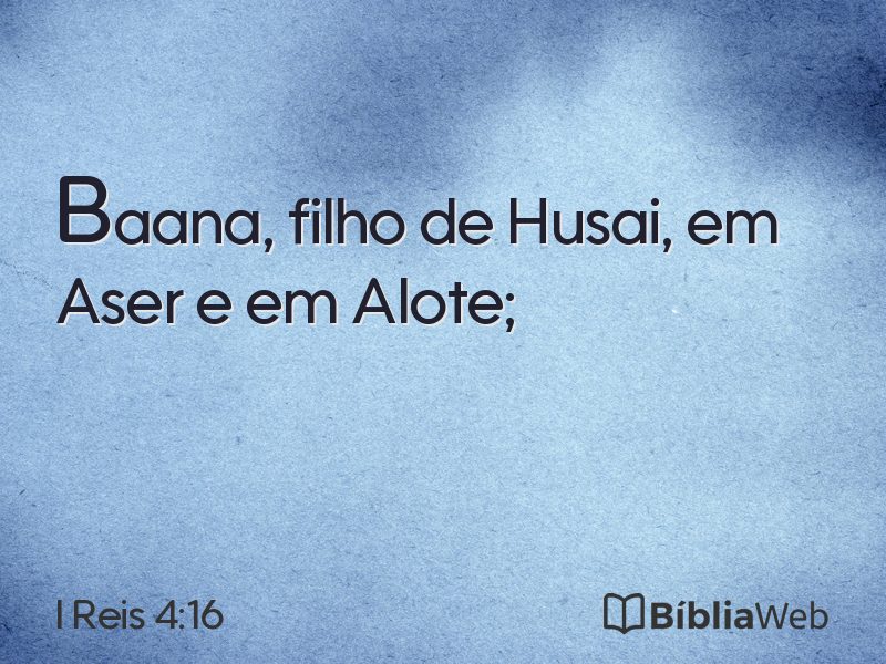 I Reis 4:16 em imagem para compartilhar