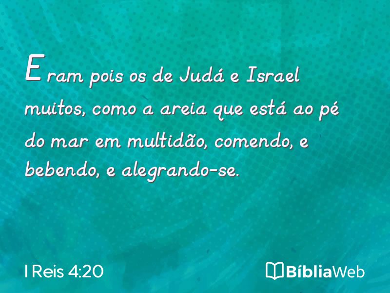 I Reis 4:20 em imagem para compartilhar