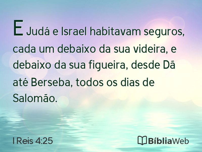 I Reis 4:25 em imagem para compartilhar