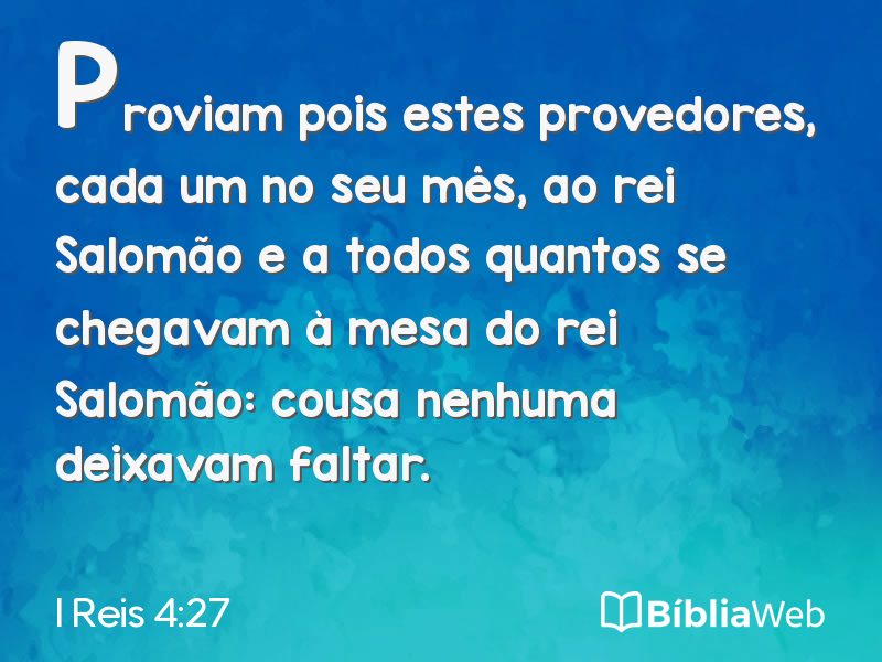 I Reis 4:27 em imagem para compartilhar