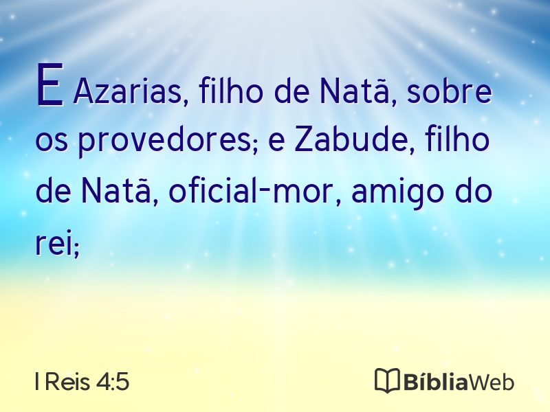 I Reis 4:5 em imagem para compartilhar