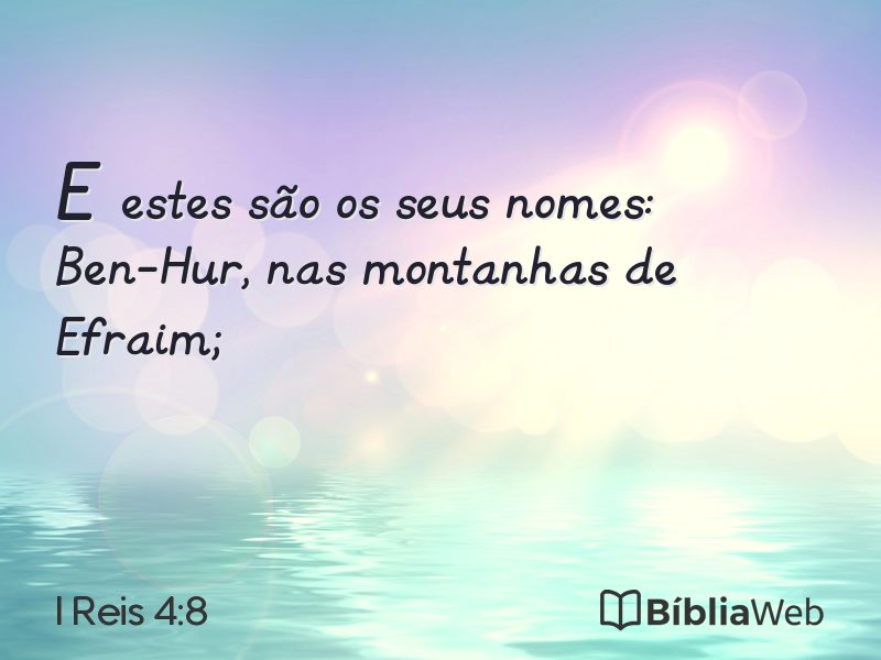 I Reis 4:8 em imagem para compartilhar