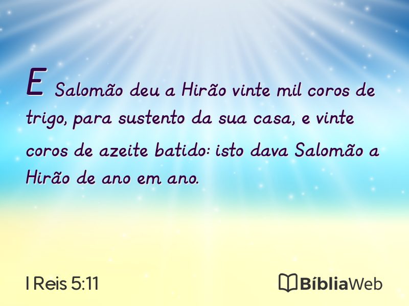 I Reis 5:11 em imagem para compartilhar