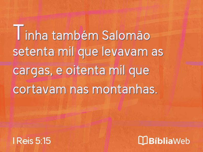 I Reis 5:15 em imagem para compartilhar