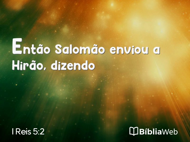 I Reis 5:2 em imagem para compartilhar