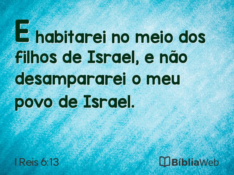 I Reis 6:13 em imagem para compartilhar