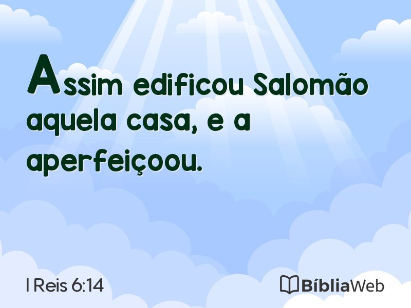I Reis 6:14 em imagem para compartilhar