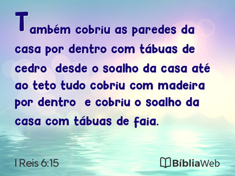 I Reis 6:15 em imagem para compartilhar