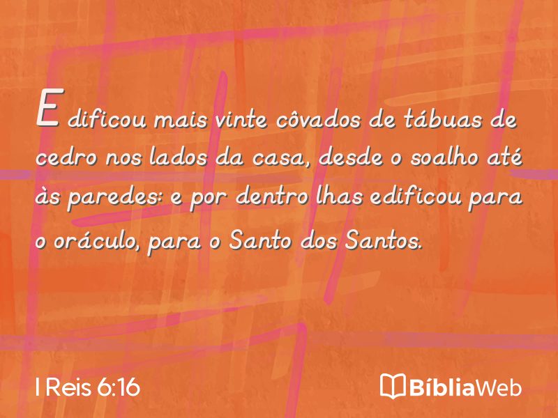 I Reis 6:16 em imagem para compartilhar