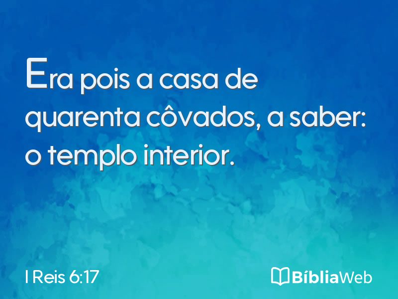 I Reis 6:17 em imagem para compartilhar