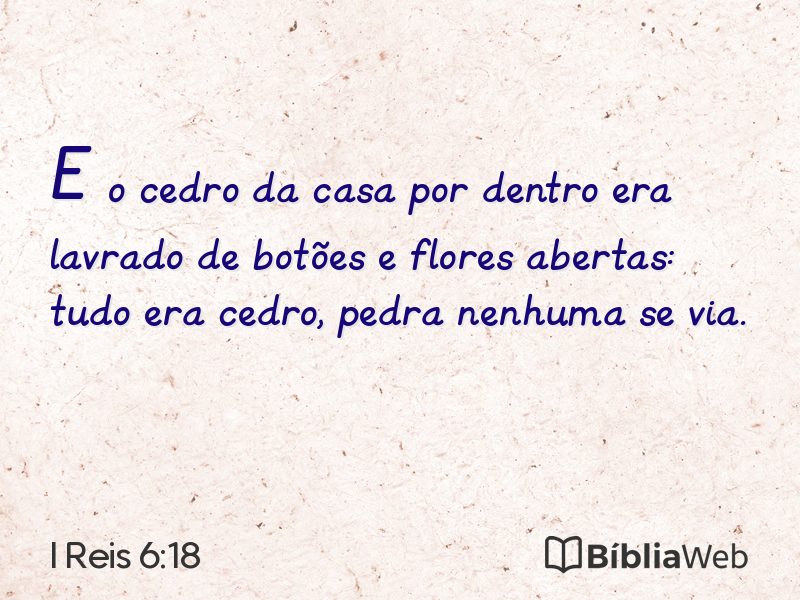 I Reis 6:18 em imagem para compartilhar