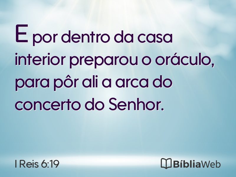 I Reis 6:19 em imagem para compartilhar