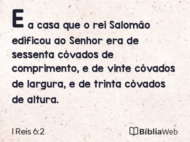 I Reis 6:2 em imagem para compartilhar
