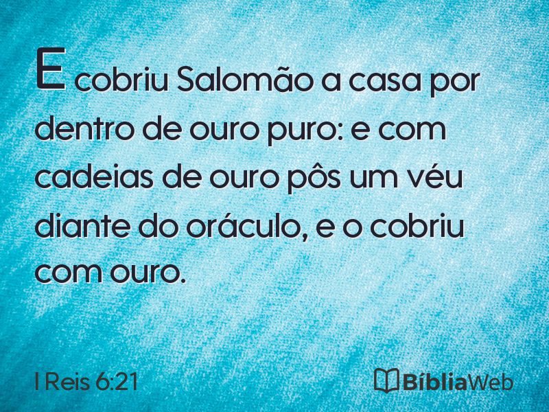 I Reis 6:21 em imagem para compartilhar