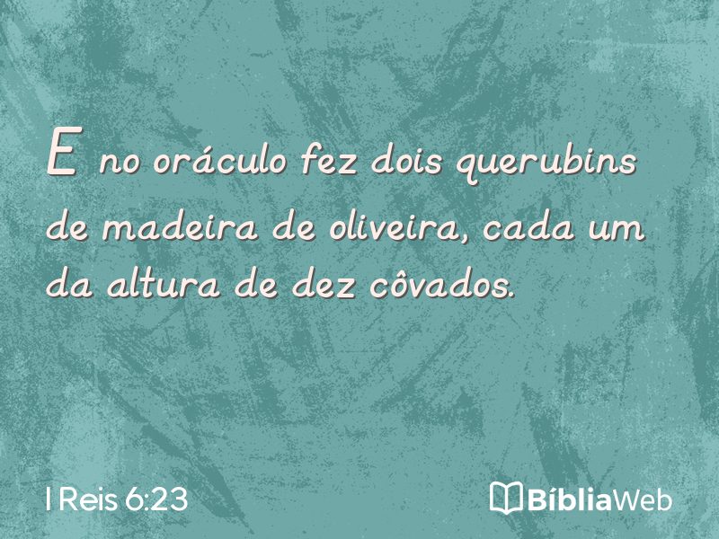 I Reis 6:23 em imagem para compartilhar
