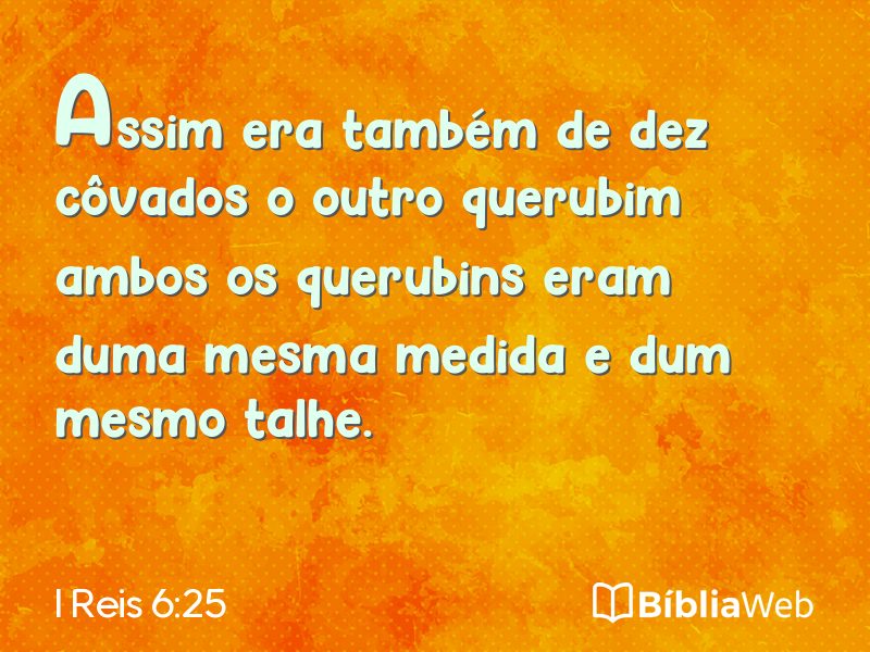 I Reis 6:25 em imagem para compartilhar