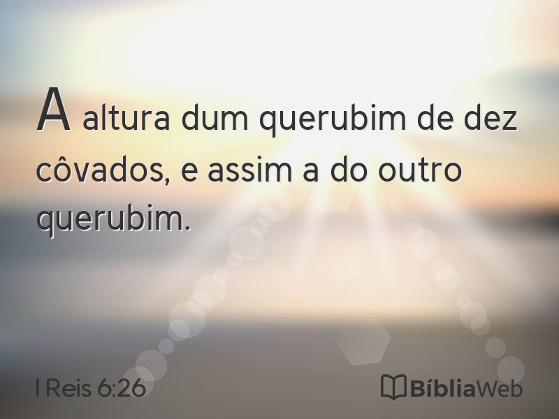 I Reis 6:26 em imagem para compartilhar