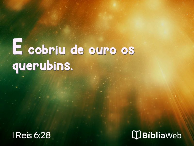 I Reis 6:28 em imagem para compartilhar