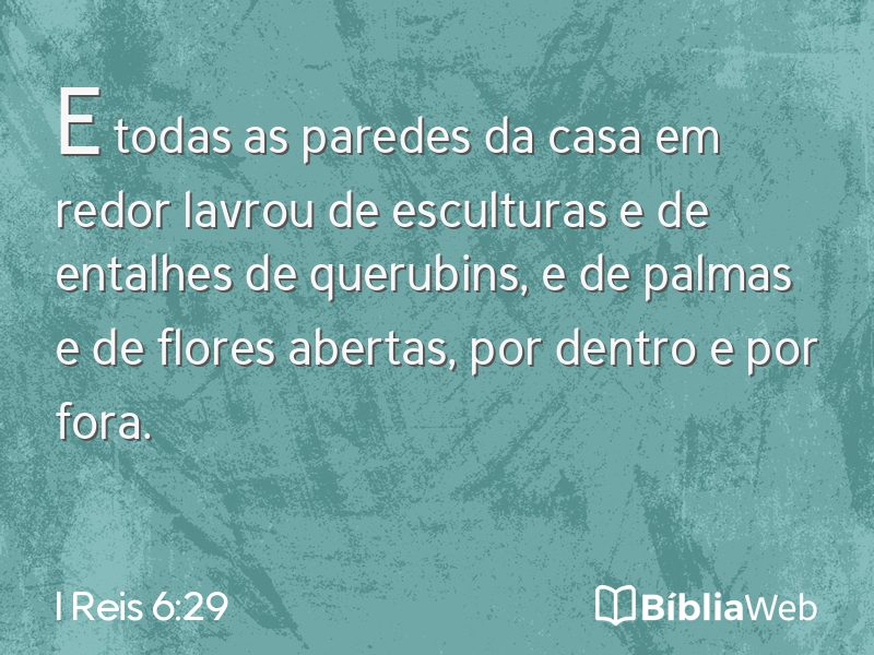 I Reis 6:29 em imagem para compartilhar