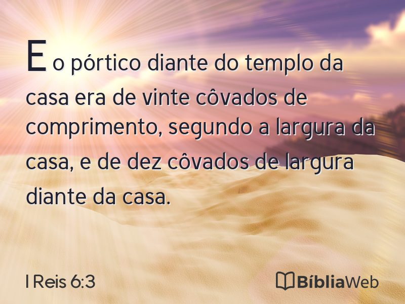 I Reis 6:3 em imagem para compartilhar