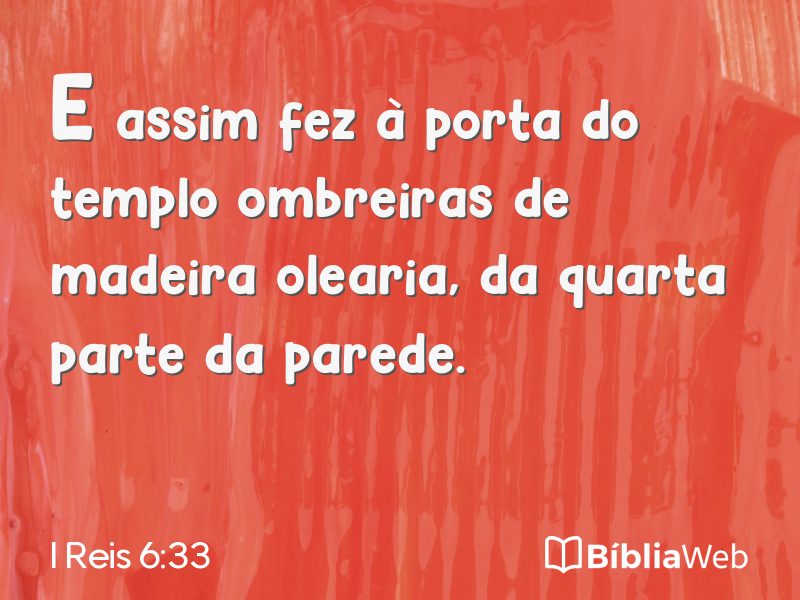 I Reis 6:33 em imagem para compartilhar