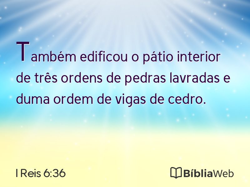 I Reis 6:36 em imagem para compartilhar