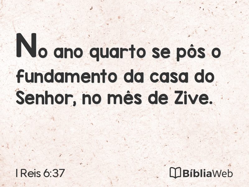 I Reis 6:37 em imagem para compartilhar