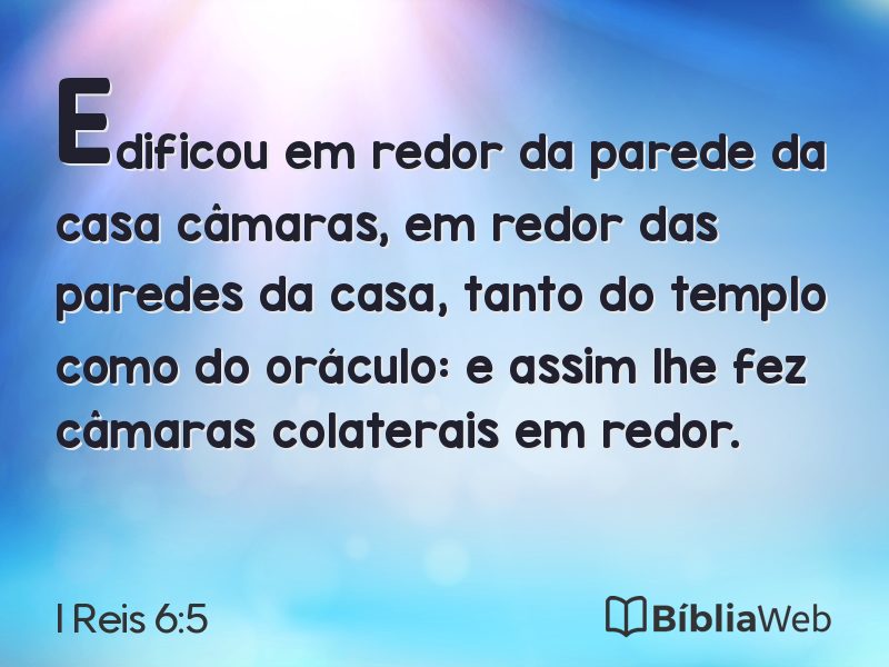 I Reis 6:5 em imagem para compartilhar