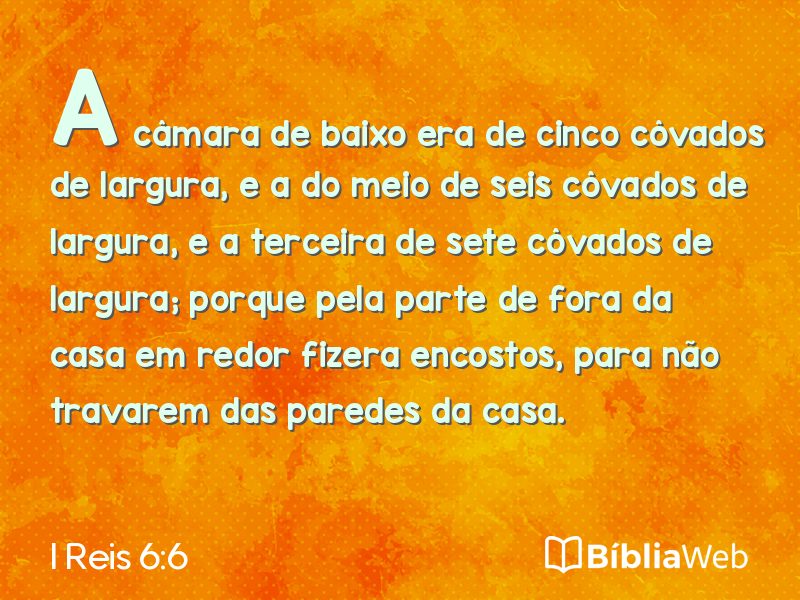 I Reis 6:6 em imagem para compartilhar