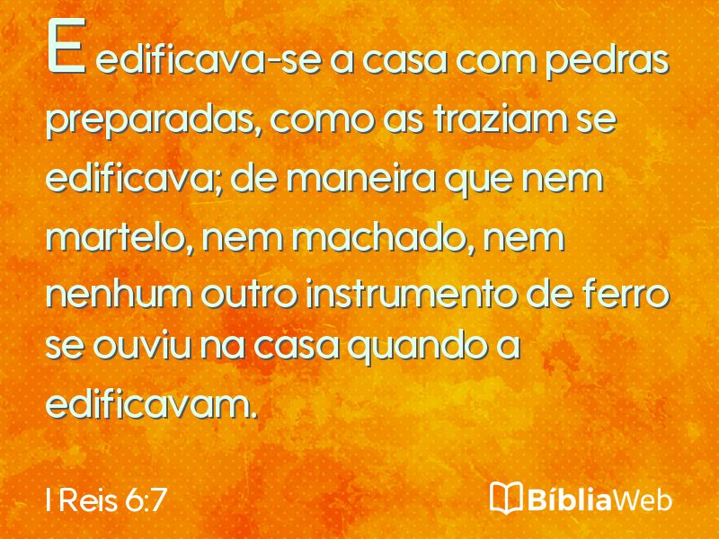 I Reis 6:7 em imagem para compartilhar