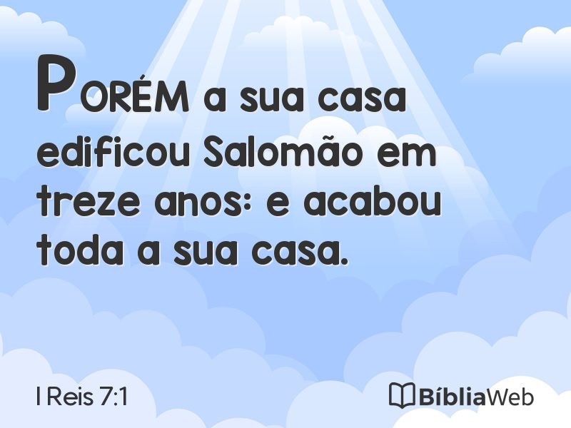 I Reis 7:1 em imagem para compartilhar