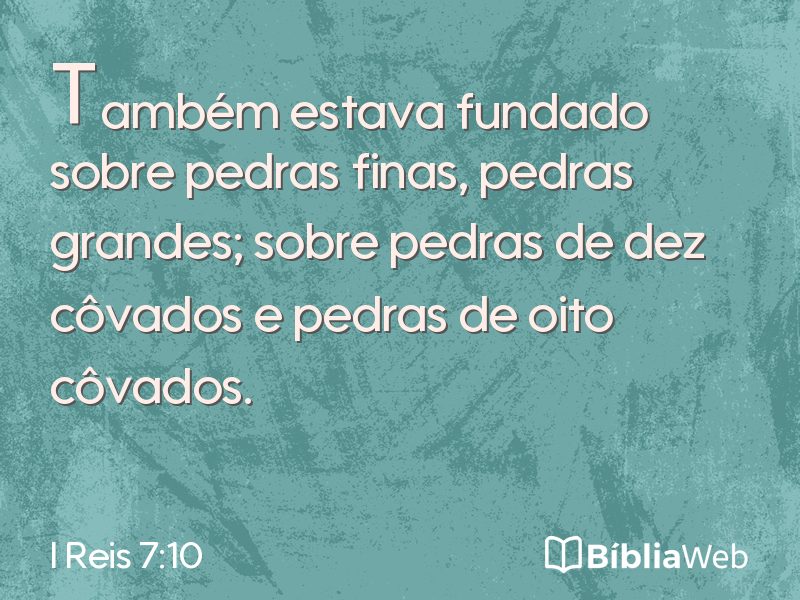 I Reis 7:10 em imagem para compartilhar