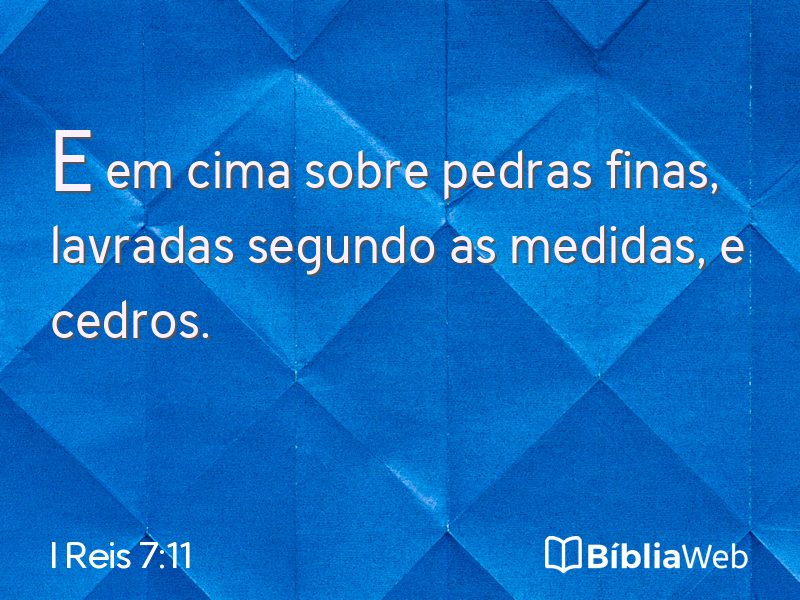 I Reis 7:11 em imagem para compartilhar