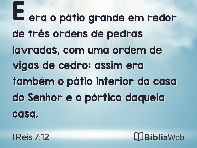 I Reis 7:12 em imagem para compartilhar