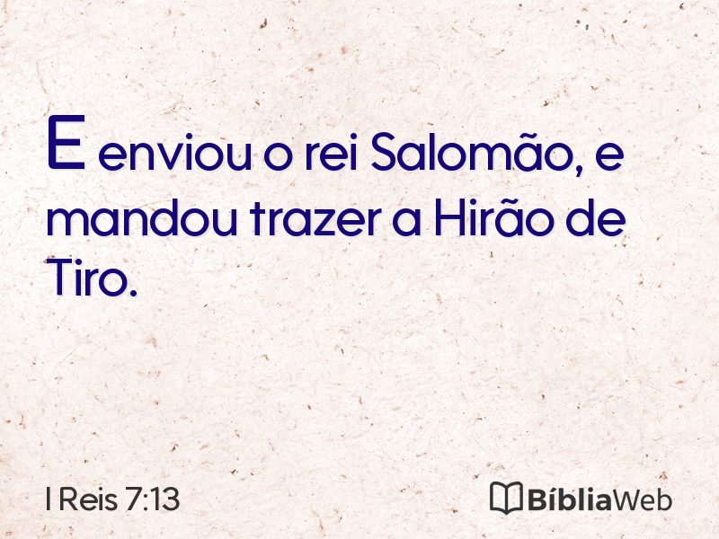I Reis 7:13 em imagem para compartilhar