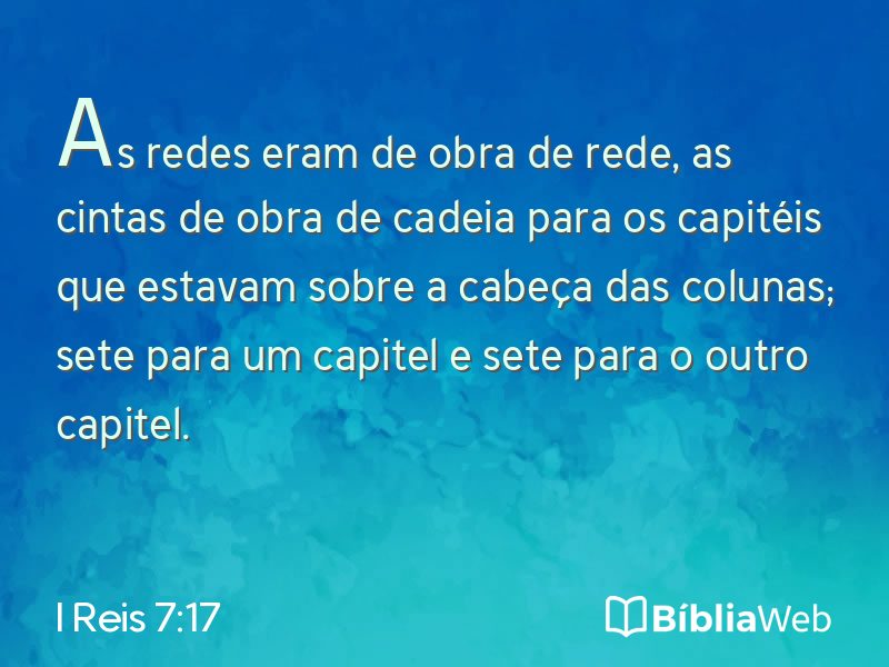 I Reis 7:17 em imagem para compartilhar